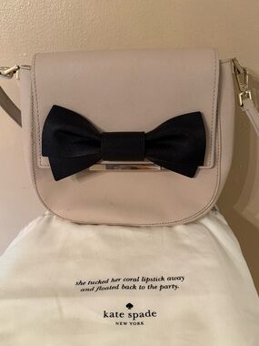 kate spade Pale Pink Crossbody with Black Bow
